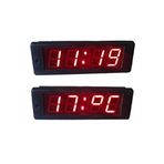 Sanec Dijital Otobüs/minibüs Saat ve Derece (Termometre) (Kasa Ölçüsü: 7X20 Cm)
