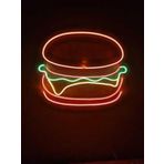 SANEC Hamburger Neon Led Burger Tabela Neon Duvar Dekorasyonu