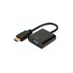 Sanec HDMI To VGA Kablo Çevirici Dönüştürücü Görüntü Siyah
