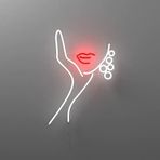 SANEC Kadın Women Küpe Neon Tabela Neon Yazı Dekoratif Aydınlatma ve Gece lambası