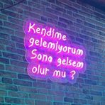 SANEC Kendime gelemiyorum Sana gelsem olur mu? Neon Led Tabela