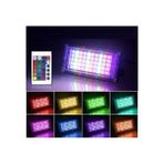 Sanec Kumandalı LED Işık Dış Cephe Aydınlatması çok Renkli Rgb led Panel Işık Parti LED Aydınlatma - 1 Adet - Mavi