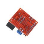 Sanec-L298N Voltaj Regulatörlü Çift Motor Sürücü Kartı(Kırmızı Pcb)