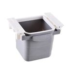 SANEC Mini Masa Çöp Kovası Plastik Tezgah Altı Geri Çekilebilir Yapışkanlı Görünmez Bölme Pratik