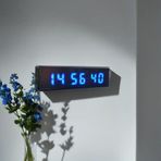 SANEC Saniyeli Dijital Led Duvar ve Masa Saat ve Derece - Turkuaz (Kasa Ölçüsü: 7x26 cm)