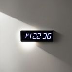SANEC Saniyeli Dijital Led Duvar ve Masa Saati - Beyaz (Kasa Ölçüsü: 12x35 cm)