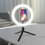 Sanec Selfie Stüdyo Video Fotoğraf Ring Light Tripod LED Halka Işık - 8 Inç 20 cm