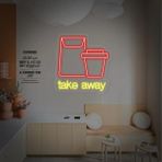 Sanec Take Away Neon LED Tabela - 50 x 70 cm