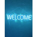 SANEC Welcome Neon Led Duvar Dekoru Aydınlatması Neon Led Tabela