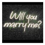 SANEC Will You Marry Me? - Led Dekoratif Duvar Aydınlatması Neon Duvar Yazısı Sihirli Led Mesajlar