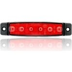 Sanel 24V Üniversal Parmak Kırmızı LED Basamak 6 LED Model SBB24R6 Su Geçirmez Özellik