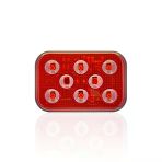 Sanel Animasyonlu 12 - 24v Universal Kare 6 Led Dış Mekan Uyumlu Kırmızı Sbdf6r