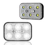 Sanel SBD12W6 Dış Makan Uyumlu Beyaz 12V Üniversal Kare 6 Led Aydınlatma