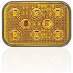 Sanel SBD12Y6 Dış Makan Uyumlu Sarı 12V Üniversal Kare 6 Led Aydınlatma