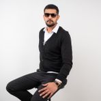 San&fa Slimfit Erkek Triko Hırka - XL - Siyah
