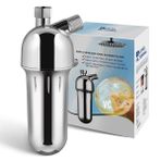 Sanfant C Vitamini Değiştirilebilir Çok Kademeli Filtre Kartuşlu Duş Filtresi Birleşik Krallık Asya Seyahat 1/4 "BSP 1/2" NPT ve M12 Metrik İplik için Kloru Çıkarmak için (2 Kartuş Dahil)