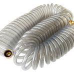 SANFU EVA Geri Tepme Bahçe Su Hortumu 3/8 "ID x 50ft Premium 3/4" İnç Pirinç Bağlantı Parçaları Geri Çekilebilir, Döner Dişi, Açık Hava Veranda Hortumu Deniz ve Tekne, Şeffaf Gri (50 ')