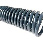 SANFU PU Geri Tepme Bahçe Su Hortumu 3/8 "ID x 15ft Premium 3/4" İnç Pirinç Bağlantı Elemanları Geri Çekilebilir, Döner Dişi, Açık Hava Veranda Hortumu Deniz ve Tekne, Gri (15')