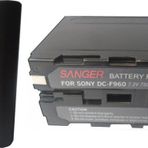 SANGER 7500 Mah Göstergeli Np-F970 12 Led Işık Bataryası