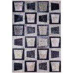 Şanghay Gri Yama İşi Modern Geometrik Etnik Desenli Boho Makinada Yıkanabilir Hafif Hav Toz Vermez Leke Tutmaz Kaymaz Taban Dijital Makine Baskı Halı Oturma Odası Salon Yolluk Koridor Mutfak Halısı