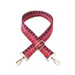 Sangs de Çanta 3,8 cm Çanta Askıları, Etnik Değiştirilmiş Omuz Askısı 80-130 Ayarlanabilir Omuz Bandı Kadın Çantası Aksesuarları Geniş Omuz Askısı (Renk: 17-RoseRed, Boyut: G