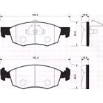 SANGSIN ÖN FREN BALATA FIAT PALIO WEEKEND 96- / ALBEA 01- / DOBLO 00- 9949125 77362180 WVA20907