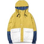 SANGTREE Erkek Casual Kadife Ceket Hafif Zip Up Vintage Ceket Dış Giyim, 1# Sarı Mavi, M