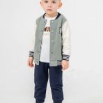 Sani 10066 Erkek Bebek B Nakışlı 3'lü Eşofman Takımı - Yeşil - 1 Yaş