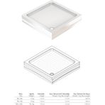 Sanica Magna Kare 80 X 80 20 Cm Yükseklik Duş Teknesi