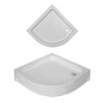 Sanica Oval Duş 75x75 cm Ön Panelli Standart Duş Teknesi