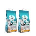 Sanicat 2x10 lt Tozsuz Vanilyalı Mandalina Aromalı Doğal Kedi Kumu