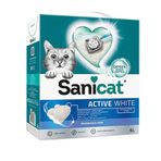 Sanicat 6 lt Active White Ultra Topaklanan Kokusuz Kedi Kumu