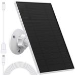 SANKABA Eufy Kamera için Güneş Paneli, Eufy E, 2C/2C Pro, 2/2Pro, E20/E40, Solo, SoloCam Spot Işığı, IP65 Suya Dayanıklı USB-C Güneş Paneli Şarj Cihazı, Mikro USB Konektörü ve Kauçuk Fişli Eufy için