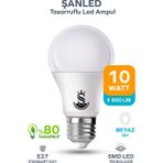 ŞANLED 10W Tasarruflu Beyaz Renk LED Ampul-1 Adettir - 1 Adet