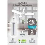 ŞANLED 3 Kanatlı Pervane 480W Ampul Beyaz Işık-2 Adettir