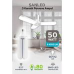 Şanled 3 Kanatlı Pervane 50W Ampul Beyaz Işık-1- Adettir - 1 Adet