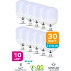 ŞANLED 30W Tasarruflu E27 Beyaz Renk Torch Led Ampul-1,2,4,6,8,10 Adettir