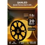 ŞANLED Hortum Esnek Şerit LED Amber Rengi + 220V FIŞ/1,2,3,4,5,10,15,20,25,50,100 Metre - 20 m