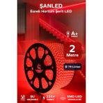ŞANLED Hortum Esnek Şerit LED Kırmızı Işık + 220V FIŞ/1,2,3,4,5,10,15,20,25,50,100 Metre - 2 m