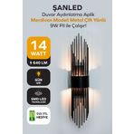 ŞANLED Merdiven Modeli Metal Çift Yönlü Gün Işığı Gold Kasa Duvar Aydınlatma Aplik-pilli