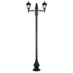 Şanlı 2000 2'li 80x260 cm E27 Siyah ABS Çelik Boru Bahçe Aydınlatma Direği
