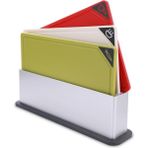 Sanlindou 3 Adet Depolama Standı İle Kaymaz Doğrama Kurulu Standı Set Gıda Sınıflandırma 3 Renkler Antibakteriyel Kesme Tahtaları Mutfak Gadget | Doğrama Blokları (Yurt Dışından) - Renkli