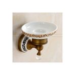 Sanlindou Antika Fırçalanmış Bakır Kristal Ve Porselen Baz Banyo Handware Banyo Havlu Raf Havlu Bar Kağıt Tutucu Sabunluk Kanca Bs8005 | Kristal Kağıt Havlu Tutucu | Kristal Kristal Hooks