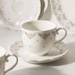 Sanlindou Avrupa Tarzı Kahve Fincanı Seramik Öğleden Sonra Çay Çevre Dostu Lüks Türk Kahve Fincanı Seti Porselen Tazas De Cafe Drinkware 50 | Teacup Tabak Setleri (Yurt Dışından)