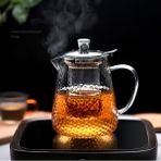 Sanlindou Cam Çay Pot Isıya Dayanıklı Yüksek Kaliteli Cam İle Çay Demlik Filtre Çekiç Su Isıtıcısı Kahve Sürahi Ofis Ev Cam Çay Seti Için | Çaydanlıklar (630Ml) (Yurt Dışından)