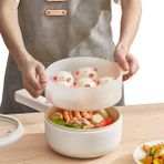 Sanlindou Çok Işlevli Elektrikli Tavada Mini Hotpot Erişte Pirinç Ocak Pancake Yumurta Kızartma Tava Gıda Vapur Çorba Yahni Pişirme Pot Isıtıcı | Pirinç Ocakları (Yurt Dışından) - Beyaz