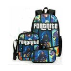 Sanlindou Fortnite Sırt Çantası Öğle Yemeği Çantası Kırtasiye Bagthree-Piece Öğrenci Hediye (D) (Yurt Dışından) - Renkli