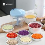 Sanlindou Meyve Öğütücüler Için Çok Fonksiyonlu Sebze Kesici Kıyma Manuel Sarımsak Et Kırıcı Mutfak Aksesuarları | Shredders Dilimleyiciler (Mavi, 12X13.5Cm) (Yurt Dışından)