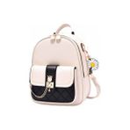 Sanlindou Moda Yumuşak Deri Sırt Çantası, Büyük Kapasiteli Kadın Çanta Tek Omuz Crossbody Çok Amaçlı Öğrenci Çantası (Yurt Dışından) - Beyaz
