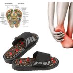 Sanlindou Sağlık Akupunktur Refleksoloji Shiatsu Bahar Döner 3D Ayak Masaj Terlik Omurga Sandal Vücut Detoks Ayak Masaj Ayakkabı | Ayak Bakım Aracı (Yurt Dışından) - 1